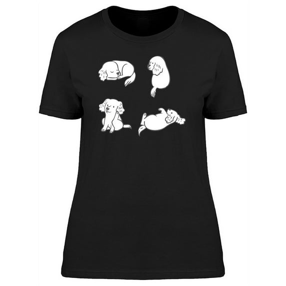 Adorable Dog Poses T-Shirt Women -Image by Shutterstock, Female Small