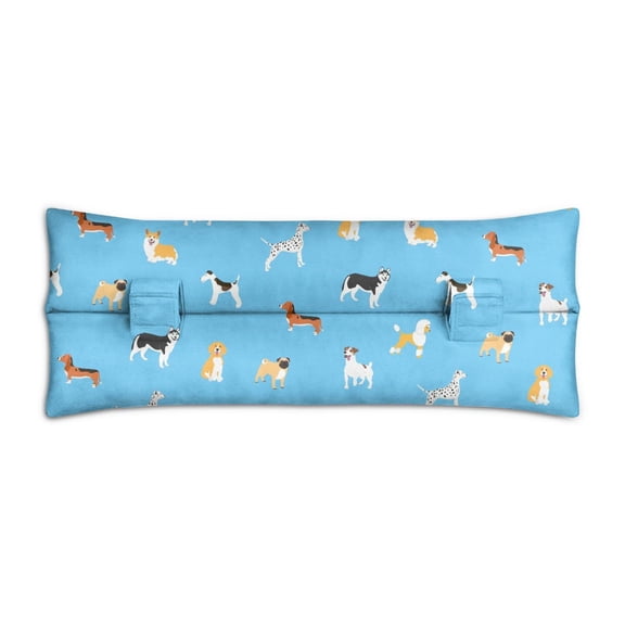 Adorable Dog-Themed Print Post Surgery Seatbelt Pillow - Soft Mastectomy Cushion for Car - Heart Surgery Recovery Pillow