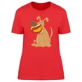 thumbnail image 1 of Adorable Dog With Ball Cartoon T-Shirt Women -Image by Shutterstock, Female Medium, 1 of 2