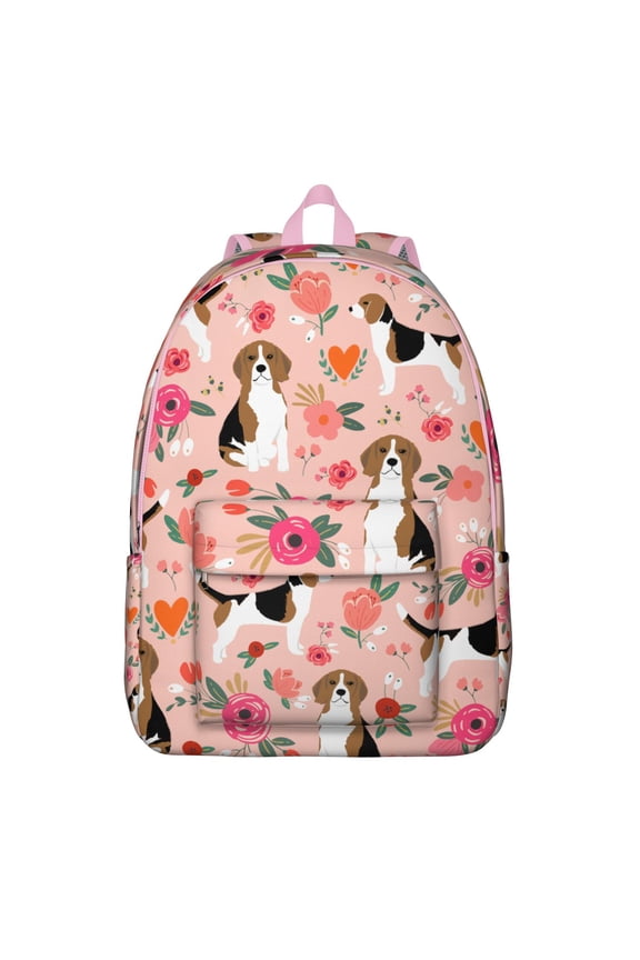 Adorable Dog-themed Print School Backpack – Lightweight Oxford Backpack with Comfortable Carrying and Anti-theft Features for Pet Lovers, Students, and Travelers