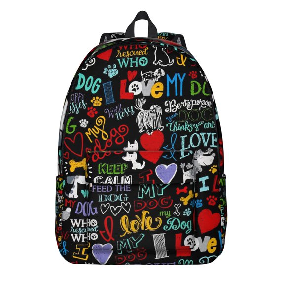 Adorable Dog-themed Print Travel Backpack – Lightweight Oxford Backpack with Comfortable Carrying and Anti-theft Features, Perfect for Women, Teens, and Travelers