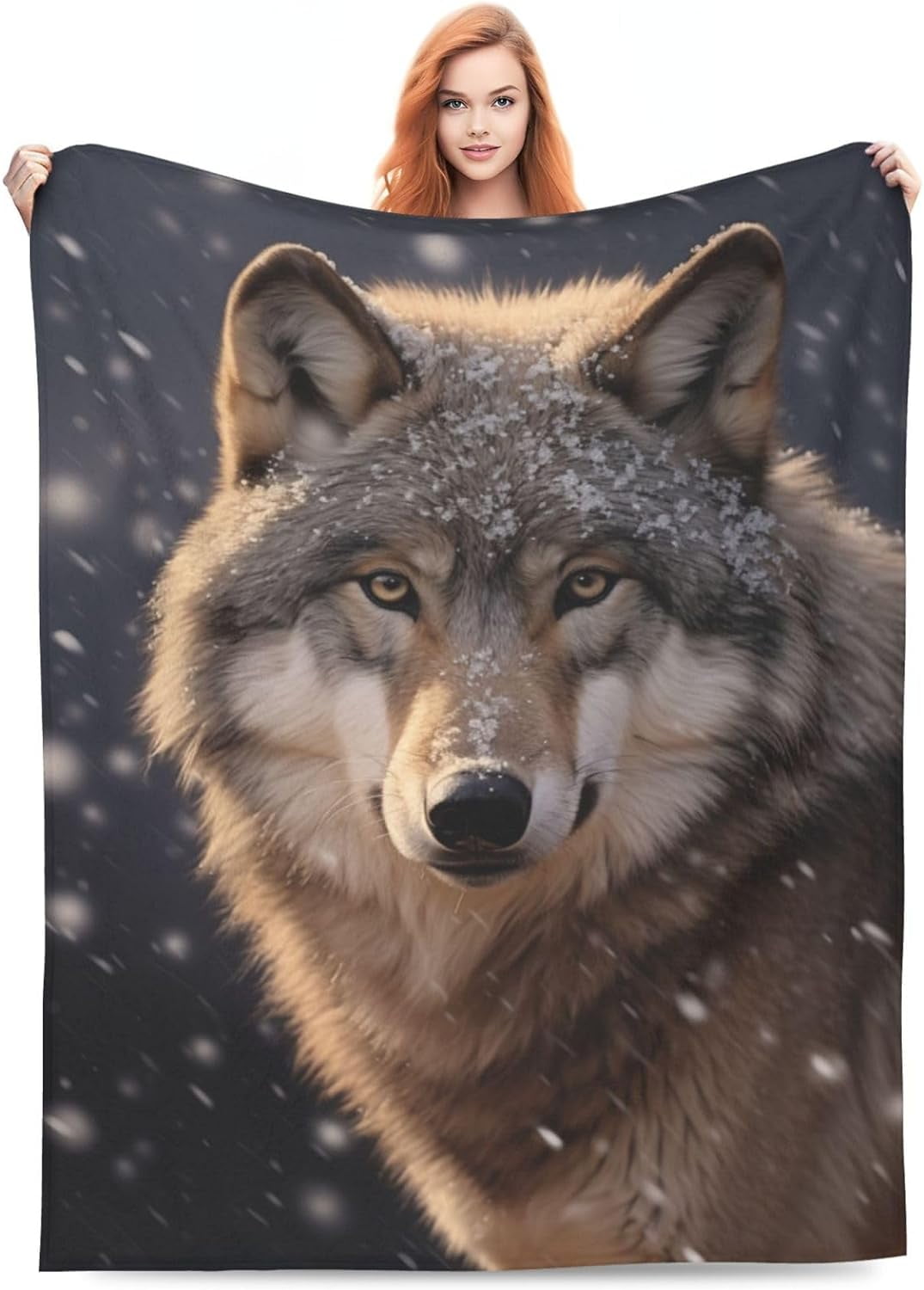 Adorable Dogs and Floral Blanket, Soft Flannel Cute Dog Faces Throw