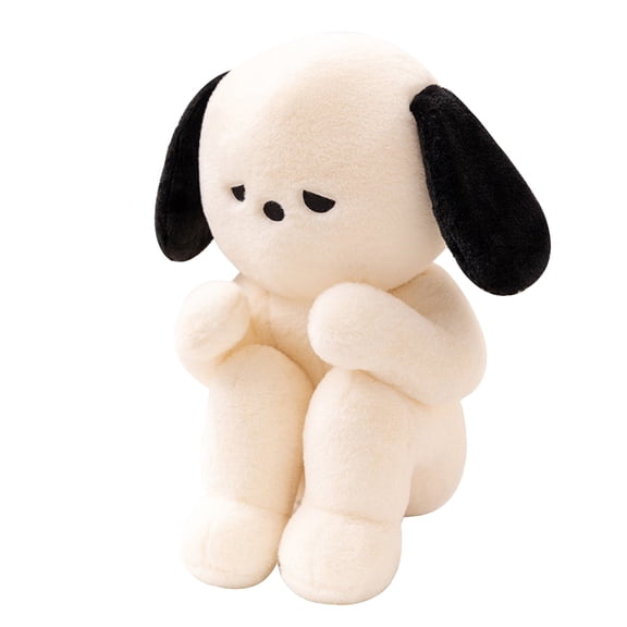 Adorable Downturned-Mouth Dog Plush – Melancholy Puppy Stuffed Animal, Ultra-Soft Huggable Buddy, Perfect Gift for All Ages(9.84 Inch)
