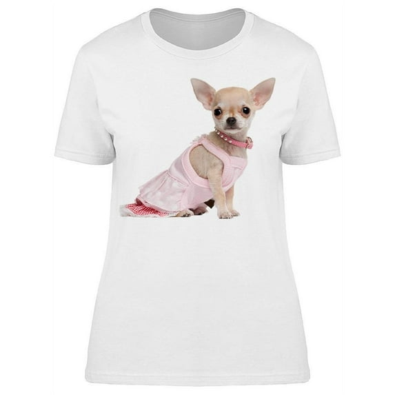 Adorable Dressed Up Chihuahua T-Shirt Women -Image by Shutterstock, Female Large