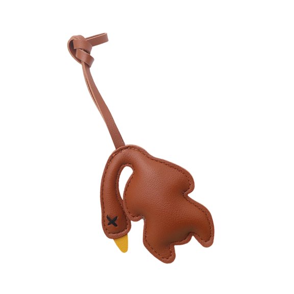 Adorable Duck Shaped Keyring PU Leather Craftsmanship Lightweight Portable for Everyday Use Key Holder Ornament