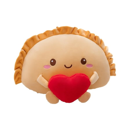 Adorable Dumpling Toy with Heart Soft Stuffed Animal Pillow for Kids Home and