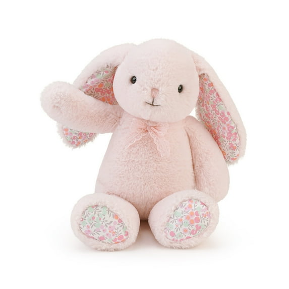 Adorable Easter Blossom Bunny with Floppy Ears Stuffed Animal Plush Toy, 9.8 inch | Soft and Cuddly Cartoon Rabbit Doll for Kids | Easter Bunny Doll Desktop Decorations
