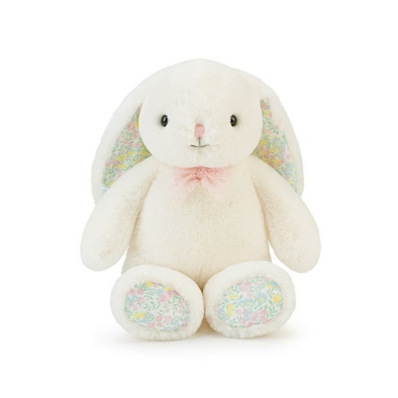 Adorable Easter Blossom Bunny with Floppy Ears Stuffed Animal Plush Toy, 9.8 inch | Soft and Cuddly Cartoon Rabbit Doll for Kids | Easter Bunny Doll Desktop Decorations