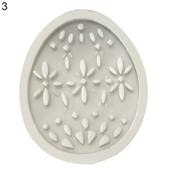 Adorable Easter Egg Shape Cake Mold Elastic Heat-resistant Silicone Chocolate Mold for Home