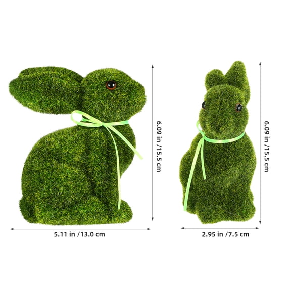 FENGGUIQU Bunny Topiaries Green Decor Bunnies Foam Easter Atmosphere Enhancement Decoration 1Pack