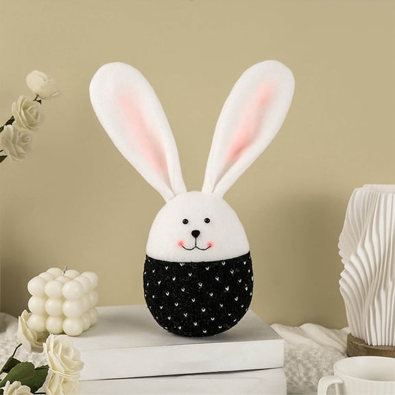 Adorable Easter Gnome Figurine with Bunny Ears - Whimsical Decorative Elf Doll Holding Painted Egg, Cute Spring Home Decor & Holiday Gift Idea