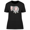 thumbnail image 1 of Adorable Elephant Cartoon T-Shirt Women -Image by Shutterstock, Female Large, 1 of 2