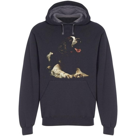 Adorable English Cocker In Dark  Hoodie Men -Image by Shutterstock, Male x-Large