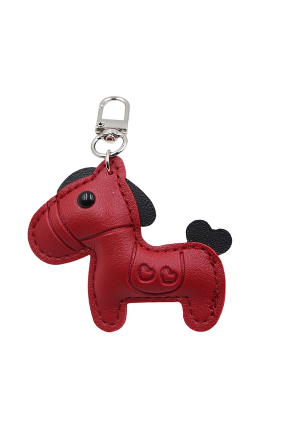 Adorable Equine Shape Key Accessory Keychain Pendant Leather Texture Perfect for Daily Use and Special Occasions as Gift