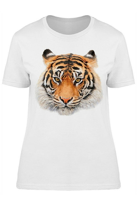Adorable Face Of Tiger T-Shirt Women -Image by Shutterstock, Female Large