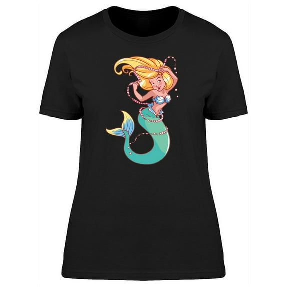 Adorable Fancy Mermaid Cartoon Tee Women's -Image by Shutterstock