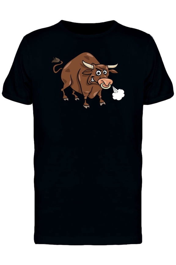 Adorable Farm Bull Cartoon Tee Men's -Image by Shutterstock