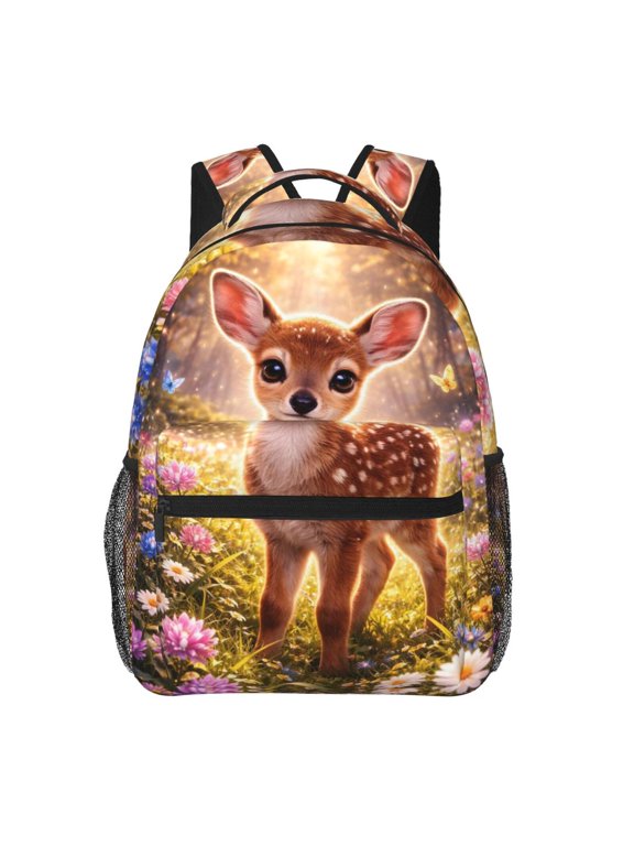 Adorable Fawn Backpack Lightweight Travel Bag for Men and Women