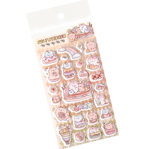 Adorable Felt Paper Sticker For Notebook Journal Planner Photo Album Phone Case