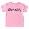 thumbnail image 1 of Adorable Firecracker 4th of July Family Matching Outfits for Kids and Adults Pink Shirt Youth Large, 1 of 4