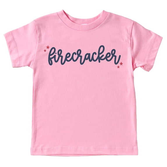 Adorable Firecracker 4th of July Family Matching Outfits for Kids and Adults Pink Shirt Youth Large
