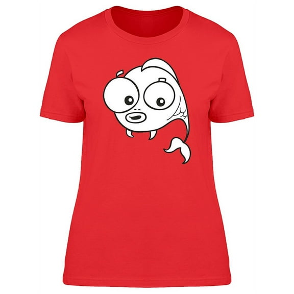 Adorable Fish Cartoon T-Shirt Women -Image by Shutterstock, Female Small
