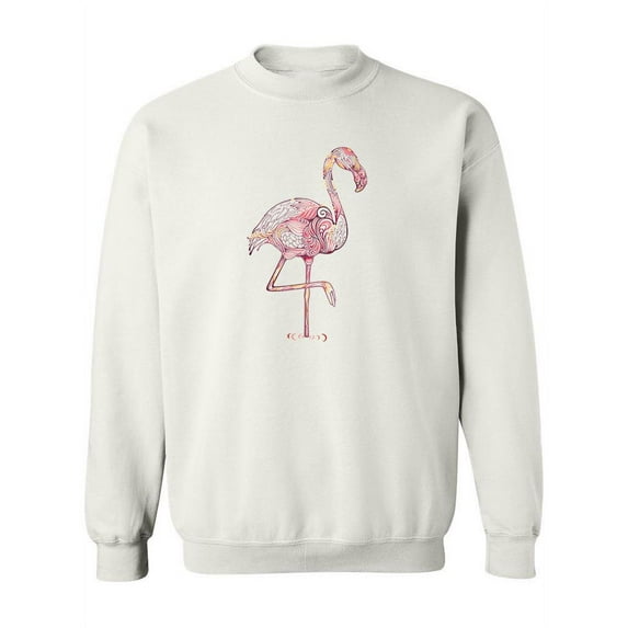 Adorable Flamingo Sweatshirt Women -Image by Shutterstock, Female Medium