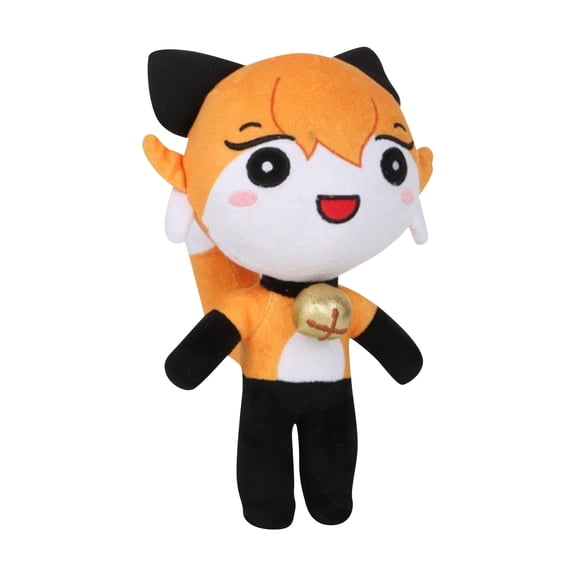 Adorable Fox Anime Plush Doll Soft Stuffed Animal Toy with Bell for Kids and Collectors Perfect Gift for All Ages