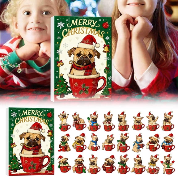 ‌Adorable French Bulldog Christmas Advent Calendar | 24 Days of Holiday Joy | Countdown to Xmas with Festive Dog Designs | Perfect for Pet Lovers & Holiday Decor‌