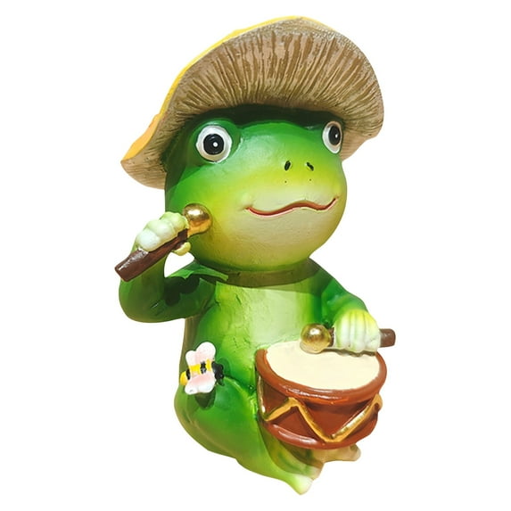 Adorable Frog Garden Statue Outdoor Garden Aesthetics Plant Decoration For Yard Patio Or Balcony