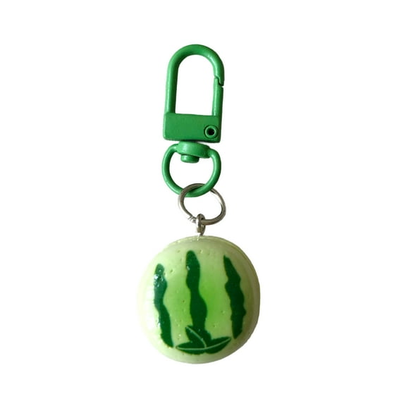 Vibrant Fruit Pattern Keyring User Friendly Resin Craftsmanship Keychain Car Key Pendant Decoration