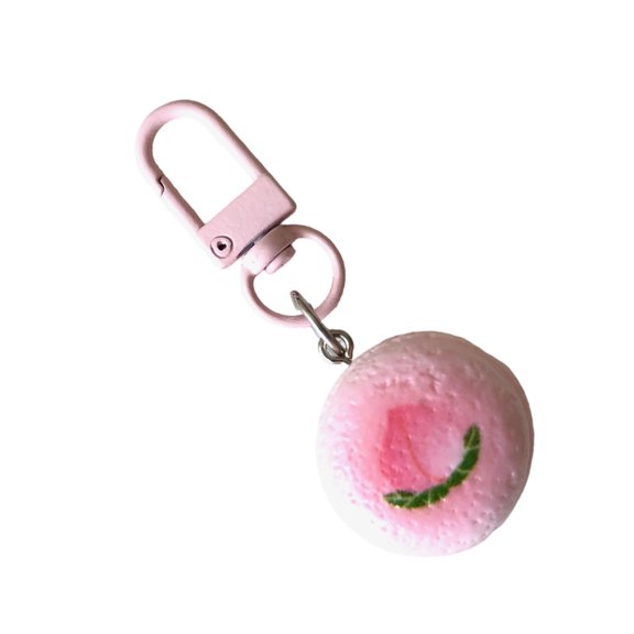 Adorable Fruit Theme Keychain Waterproof Resin Ornament Perfect Backpack Jewelry Gift Trendy Design Keyring