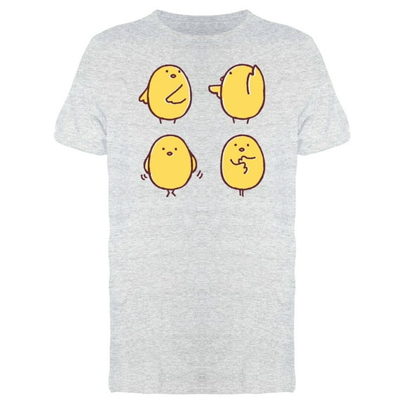 Adorable Funny Chicken Poses T-Shirt Men -Image by Shutterstock, Male Medium