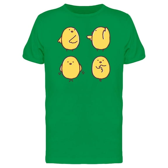Adorable Funny Chicken Poses Tee Men's -Image by Shutterstock