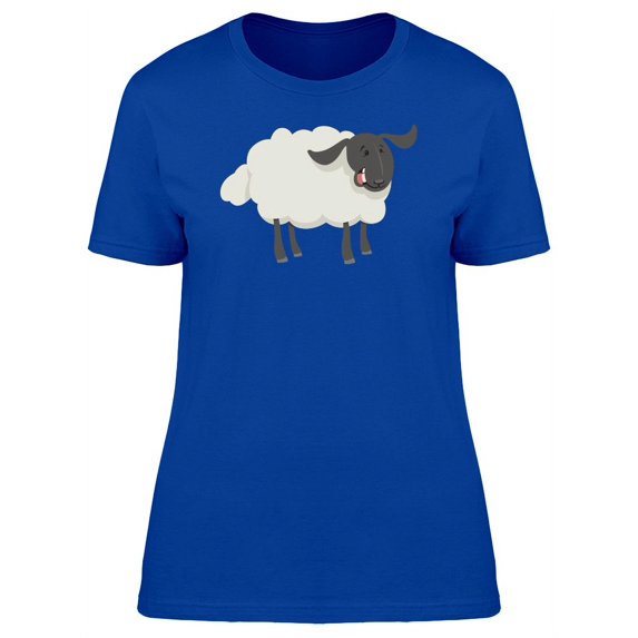 Adorable Funny Sheep Doodle T-Shirt Women -Image by Shutterstock, Female Large