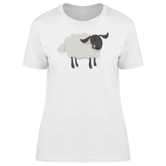 Adorable Funny Sheep Doodle T-Shirt Women -Image by Shutterstock, Female x-Large