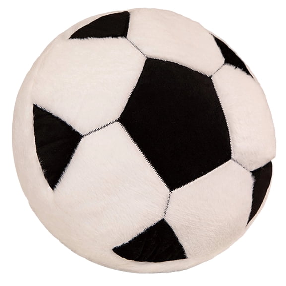 Adorable Furry Toy Cushion Stuffed with Soft PP Cotton Sports Shapes Basketball