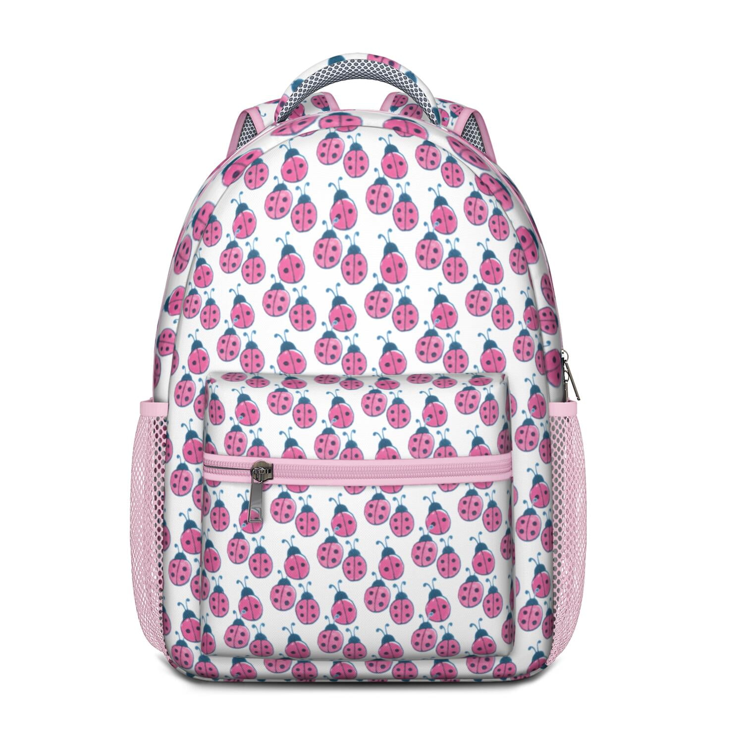 Adorable Garden Ladybug Backpack – Cute Ladybird Cartoon Print with Red ...