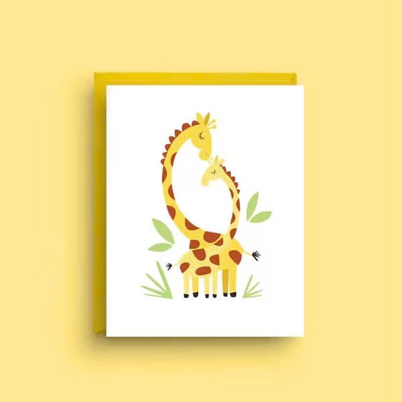 Adorable Giraffe Greeting Card "You're Giraffing Me Crazy" Design Cute Animal Illustration Blank Inside, Envelope Included Perfect for Kids, Birthdays, and Love Notes