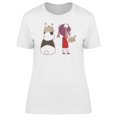 thumbnail image 1 of Adorable Girl And Panda Cartoon Tee Women's -Image by Shutterstock, 1 of 2