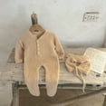 thumbnail image 1 of Adorable Girls Romper Cozy Long Sleeved Furry Wrap for for Crawling with Stylish Cap Accessory, 1 of 3