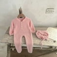thumbnail image 1 of Adorable Girls Romper Cozy Long Sleeved Furry Wrap for for Crawling with Stylish Cap Accessory, 1 of 3