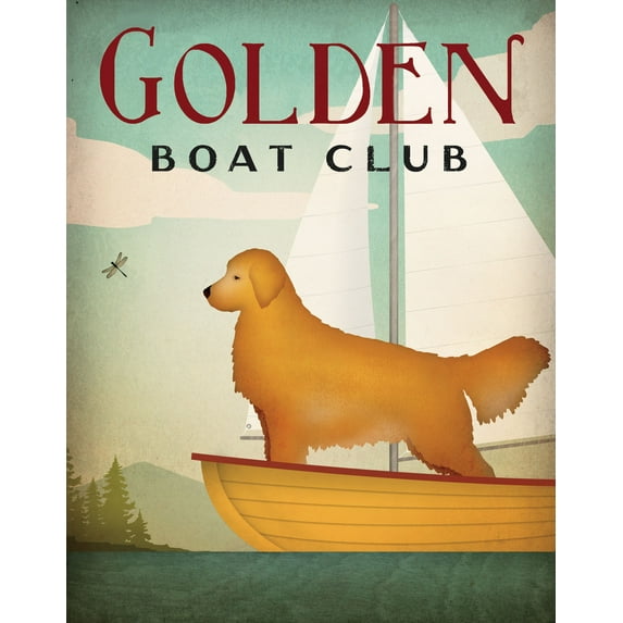 Adorable Golden Boat Club Print by Ryan Fowler; One 11x14in Paper Poster Print