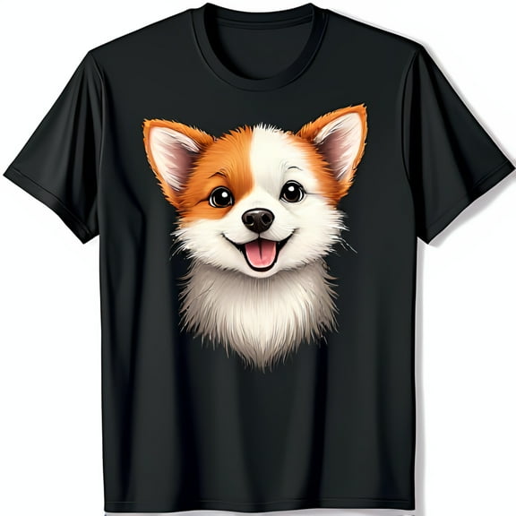 Adorable Graphic Black T-Shirt Cute Cartoon Design