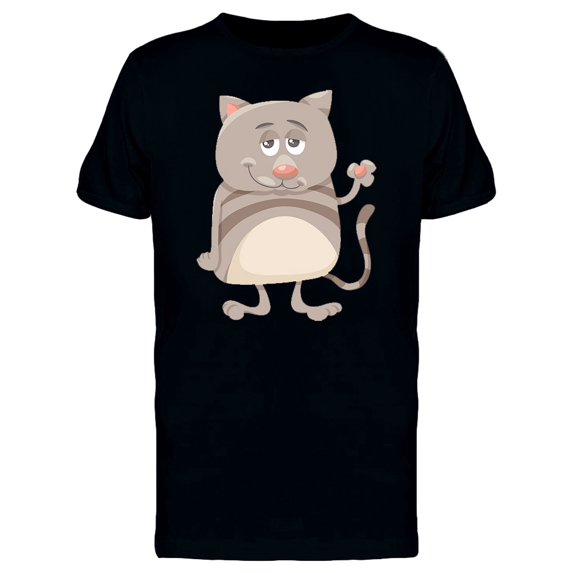 Adorable Gray Ktiten Greeting Tee Men's -Image by Shutterstock