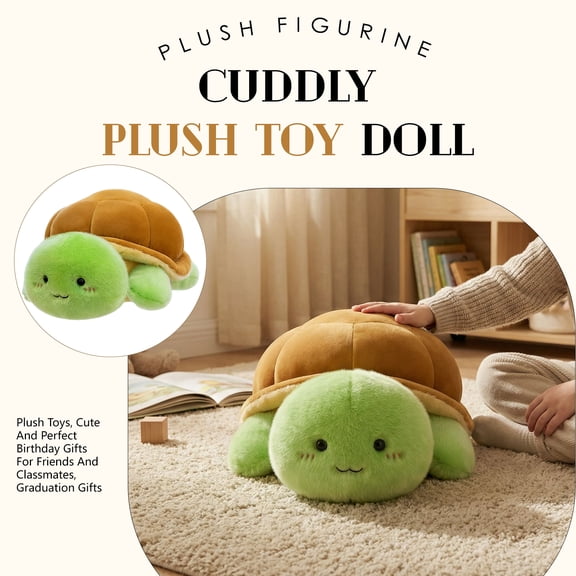 Adorable Green Turtle, Soft and Cuddly 30cm Plush Toy Stuffed Animal for Kids and Toddlers, Perfect Gift for Nursery Bedroom Decoration, Birthday Holiday Easter Baby Shower