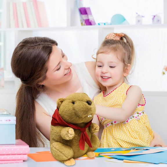 Adorable Groundhog Toy Soft Cuddly Doll For Kids Indoor Outdoor Companion Animal