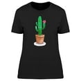thumbnail image 1 of Adorable Happy Cactus In A Pot T-Shirt Women -Image by Shutterstock, Female Large, 1 of 2