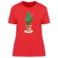 thumbnail image 1 of Adorable Happy Cactus In A Pot T-Shirt Women -Image by Shutterstock, Female Medium, 1 of 2