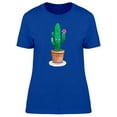 thumbnail image 1 of Adorable Happy Cactus In A Pot T-Shirt Women -Image by Shutterstock, Female Small, 1 of 2
